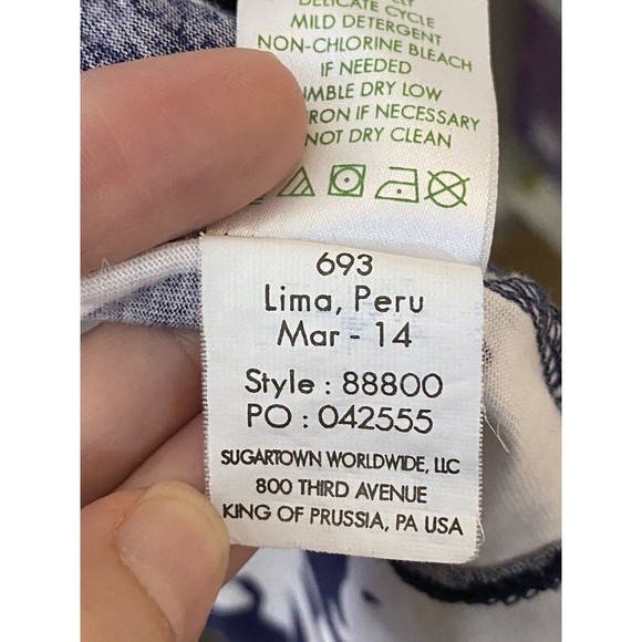 Lilly Pulitzer Womens Eliza TShirt Dress Blue White Pima Cotton Tusk in Sun Sz M - Picture 7 of 8